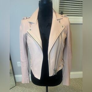 IRO Blush Leather Moto Jacket- medium (size 38)